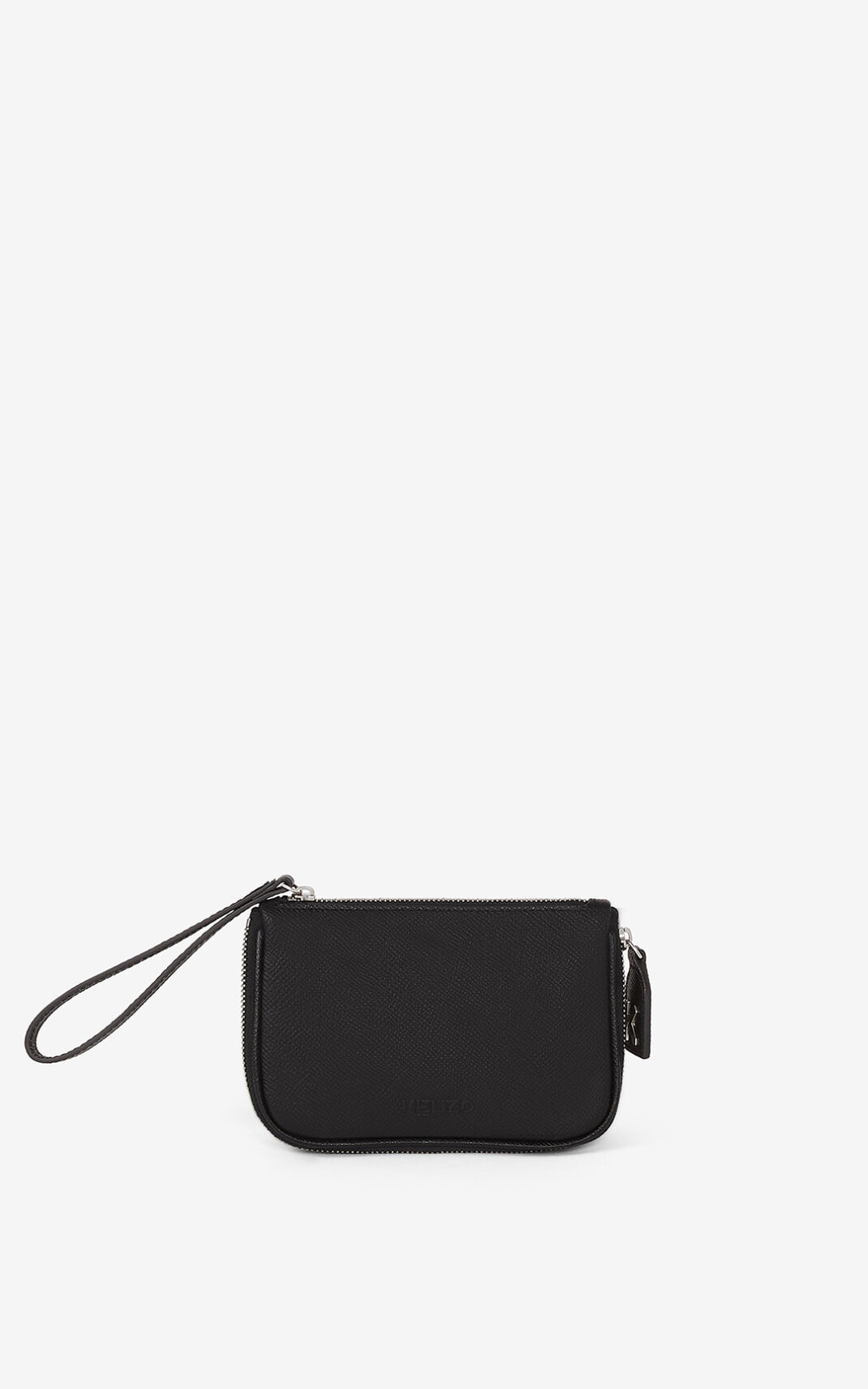 Pochette Kenzo Femme Kompact small grained Cuir Noir ZXDQV-0837